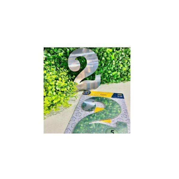 NUMERO RESID FACE 10CM PRATA ESP  2 DECOR CHIC