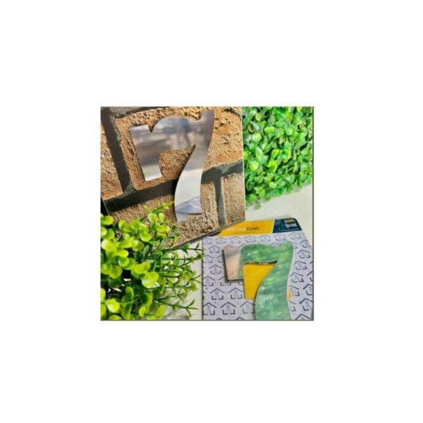 NUMERO RESID FACE 10CM PRATA ESP  7 DECOR CHIC