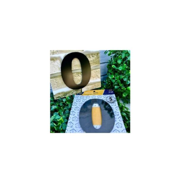 NUMERO RESID FACE 10CM PRETO  0 DECOR CHIC