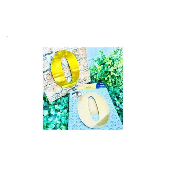 NUMERO RESID FACE 10CM OURO  0 DECOR CHIC