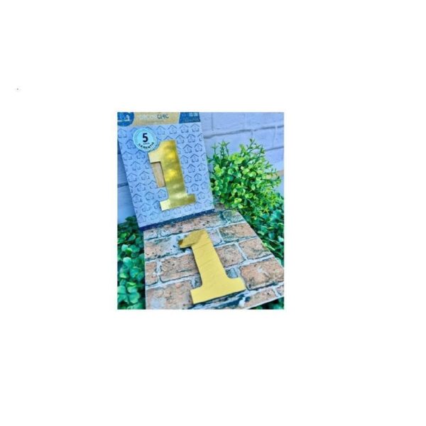 NUMERO RESID FACE 10CM OURO  1 DECOR CHIC