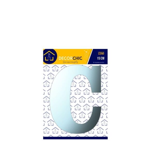 LETRA RESID  C  FACE 15CM PRATA ESP DECOR CHIC