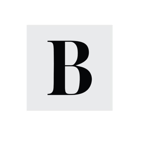 LETRA RESID  B  FACE 20CM PRETO DECOR CHIC