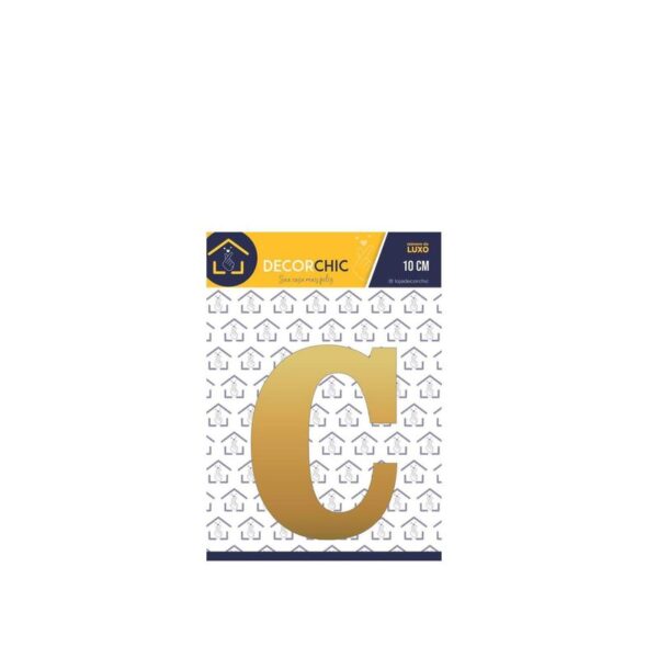 LETRA RESID  C  FACE 10CM OURO  DECOR CHIC