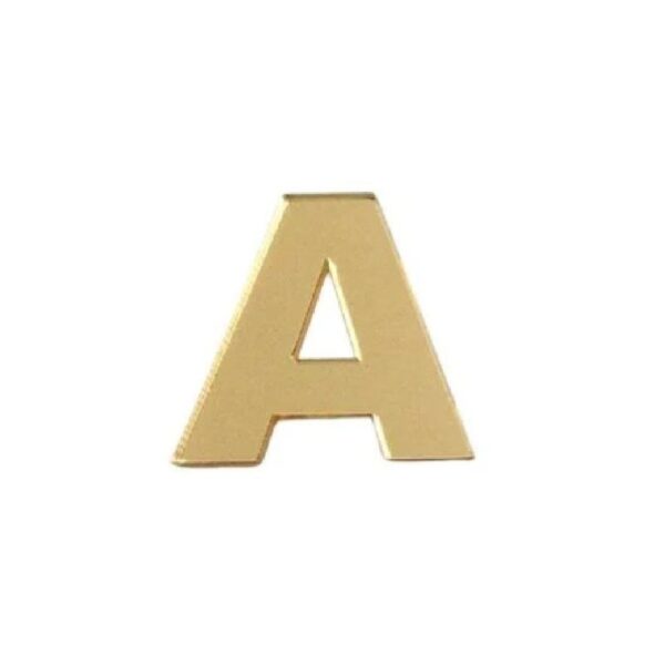 LETRA RESID  A  FACE 20CM OURO  DECOR CHIC