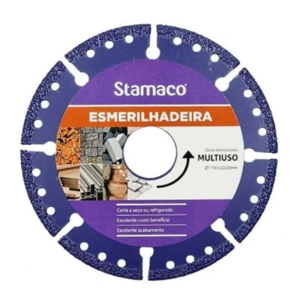 DISCO DIAMANT MULTIUSO ESMERILHADEIRA 110X22.23MM STAMACO