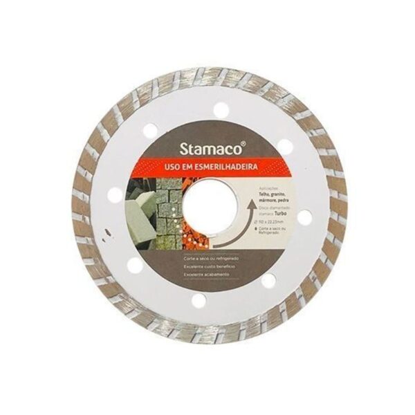 DISCO DIAMANT TURBO ESMERILHADEIRA 110X22.23MM STAMACO