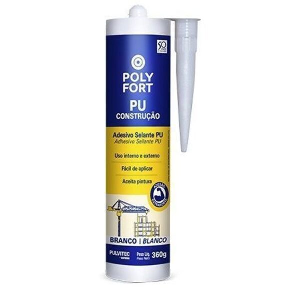 ADESIVO PU CONS BRANCO 360G POLYFORT PULVITEC