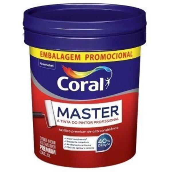 TINTA MASTER BRANCO 20L CORAL