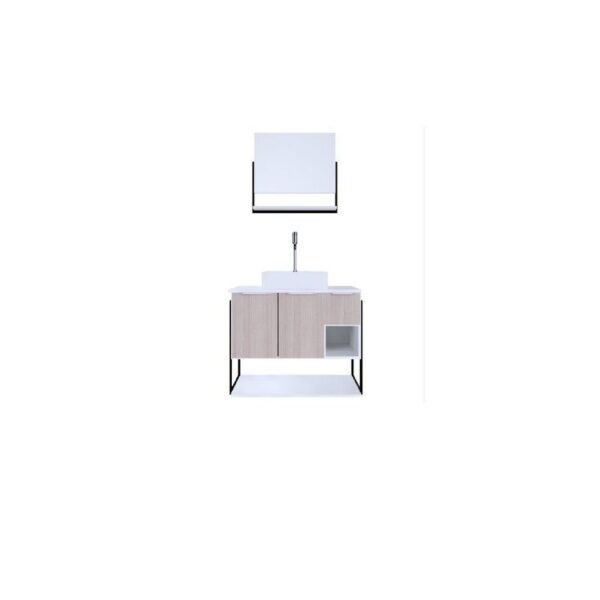 GABINETE HEBRON BRANCO C/ GRIGGIO 80CM REAL METAIS