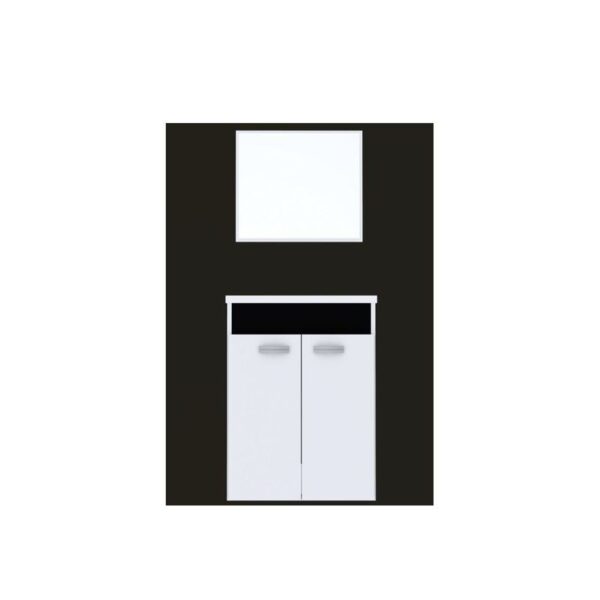 GABINETE PALERMO VITA 4507 BRANCO C/ PRETO 45CM REAL METAIS