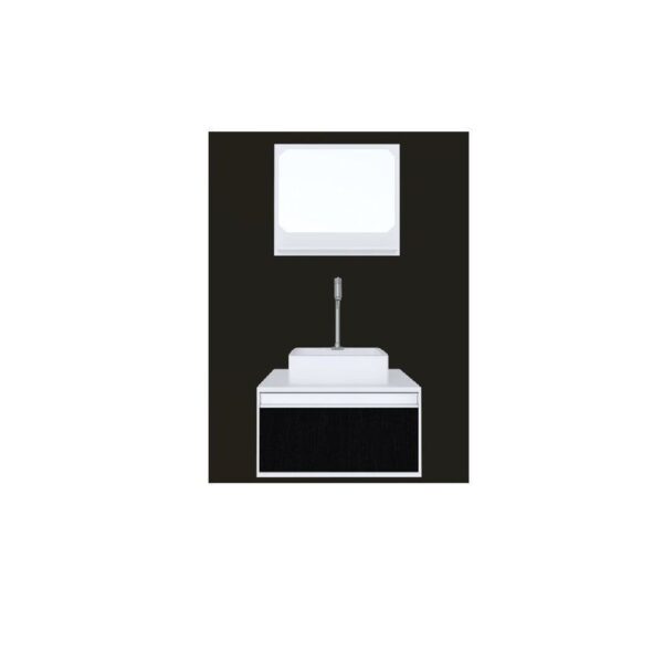 GABINETE REAL 6000 BRANCO C/ FRESNO NEGRO 60CM REAL METAIS