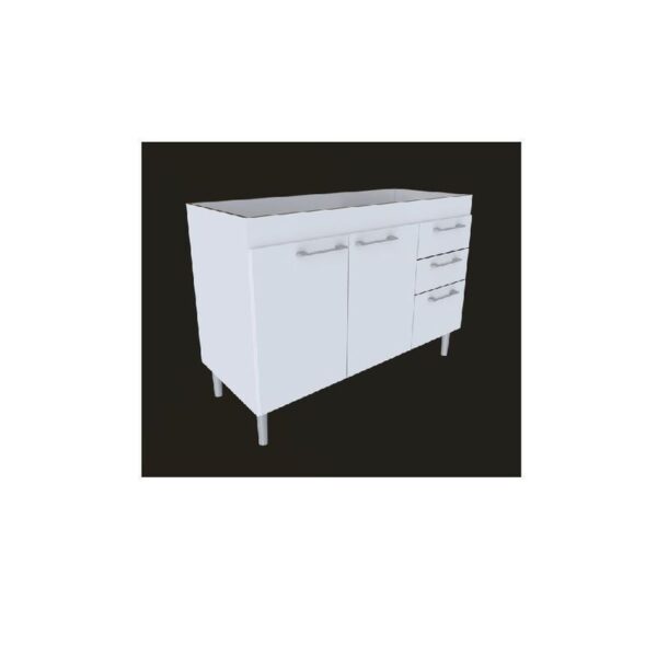 BALCAO P/ PIA COZINHA PRATIKA EASY 1,00MT BRANCO REAL METAIS