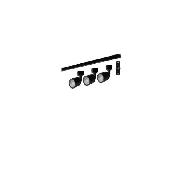 KIT TRILHO DIRECT LED 3000K PRETO TASCHIBRA