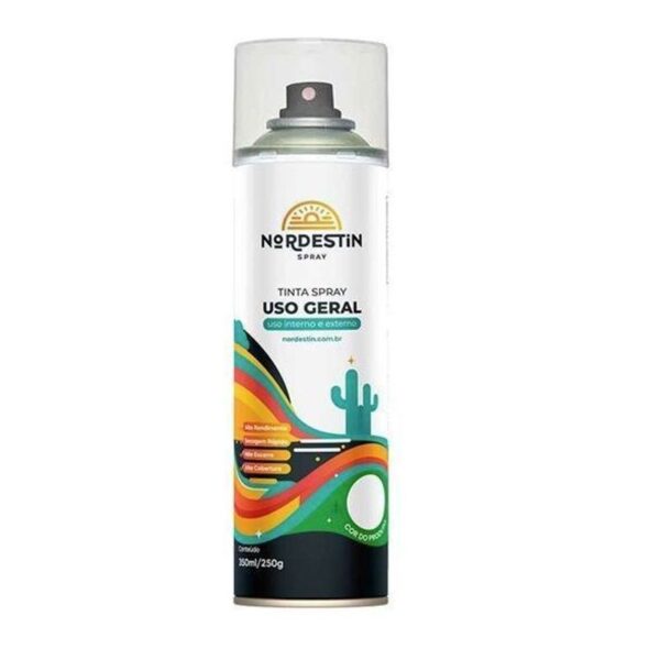 TINTA SPRAY USO GERAL VERNIZ BRILHANTE 350ML NORDESTIN