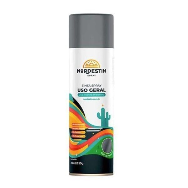 TINTA SPRAY USO GERAL ALUMINIO PARA RODA 350ML NORDESTIN