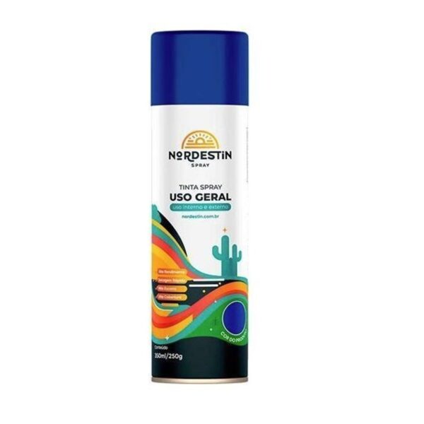 TINTA SPRAY USO GERAL AZUL ESCURO 350ML NORDESTIN