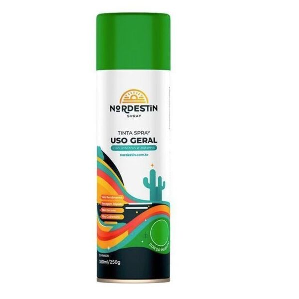 TINTA SPRAY USO GERAL VERDE CLARO 350ML NORDESTIN