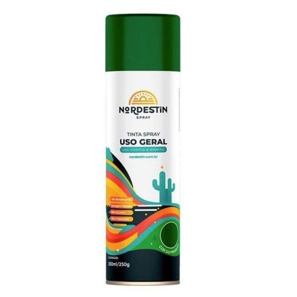 TINTA SPRAY USO GERAL VERDE ESCURO 350ML NORDESTIN
