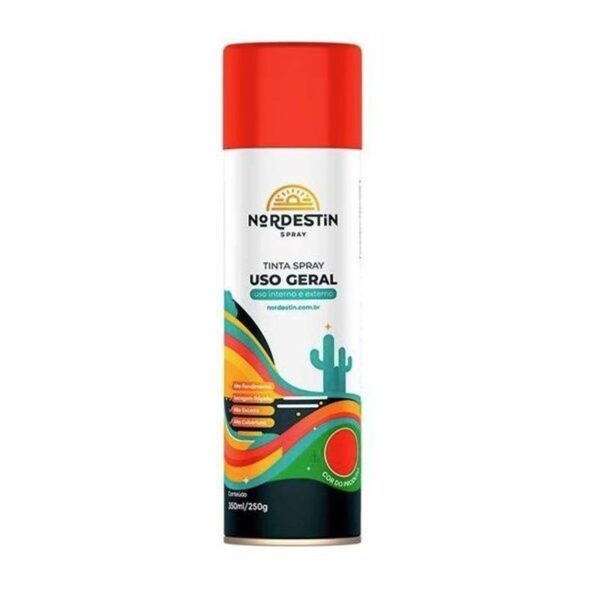 TINTA SPRAY USO GERAL VERMELHO 350ML NORDESTIN