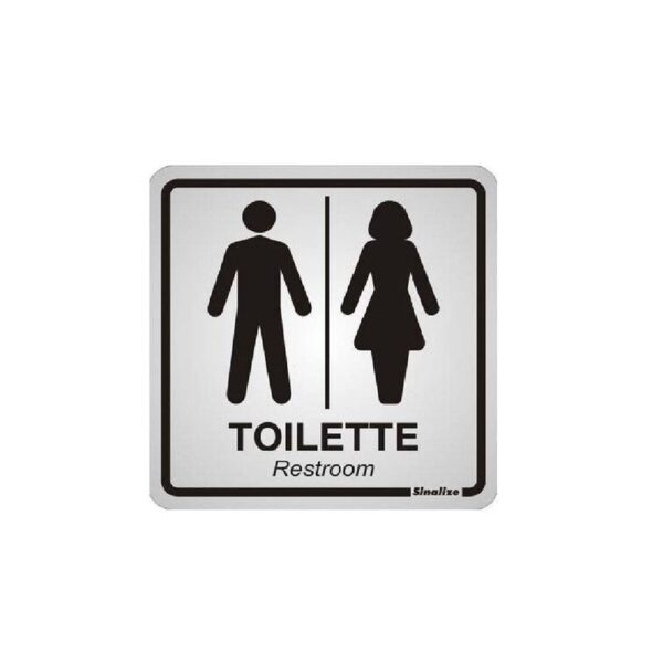 PLACA ALUMI 15X15CM TOILETTE SINALIZE