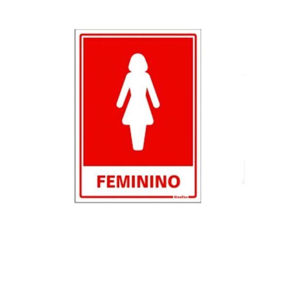 PLACA PS 15X20CM PROCEDIMENTO SANITARIO FEMININO SINALIZE