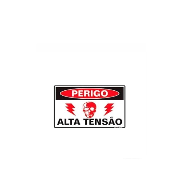 PLACA PS 20X30CM PERIGO ALTA TENSAO SINALIZE