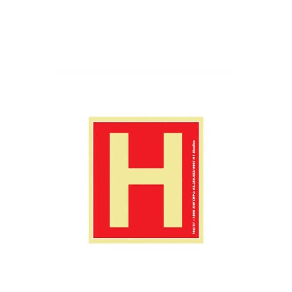 PLACA FOTOLUMI PVC 15X15CM HIDRANTE DE INCENDIO SINALIZE