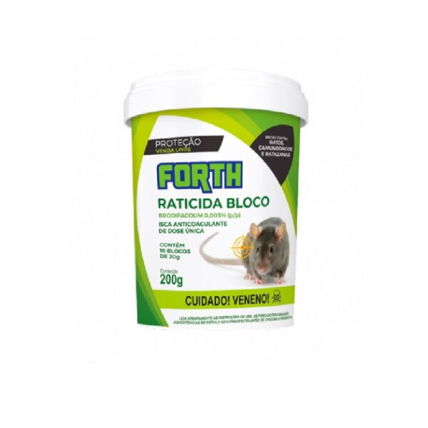 RATICIDA BLOCO 20G  FORTH