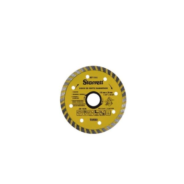 DISCO DE CORTE DIAMANTADO TURBO 110X20MM STARRETT