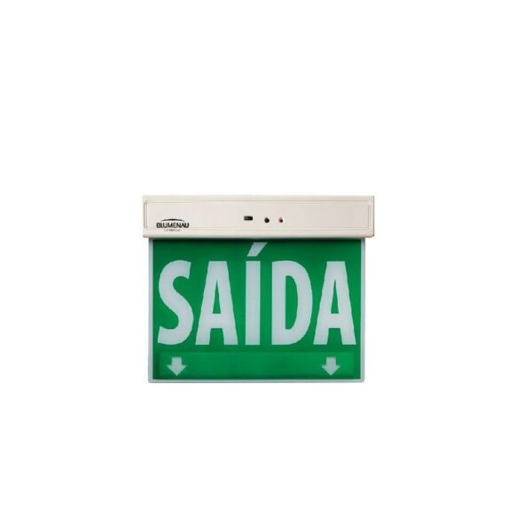 PLACA DE SAIDA LED 1 FACE VERDE 1W 100-240V BLUMENAU