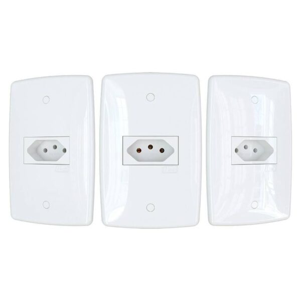 CONJUNTO 1 TOMADA 4X2 2P+T 10A FINESSE BCO B.LUX