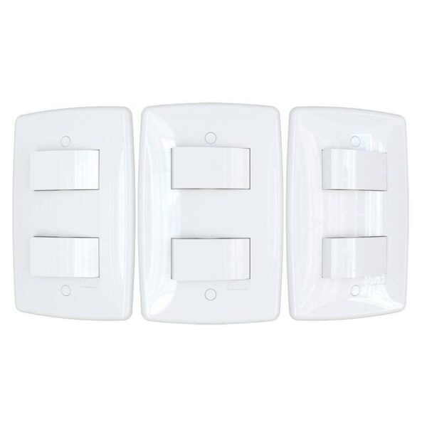 CONJUNTO 2 INTERRUPTOR FINESSE BCO B.LUX
