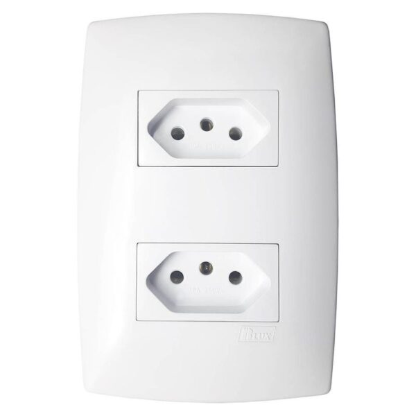 CONJUNTO 2 TOMADA 10A 2P+T HOME BCO B.LUX