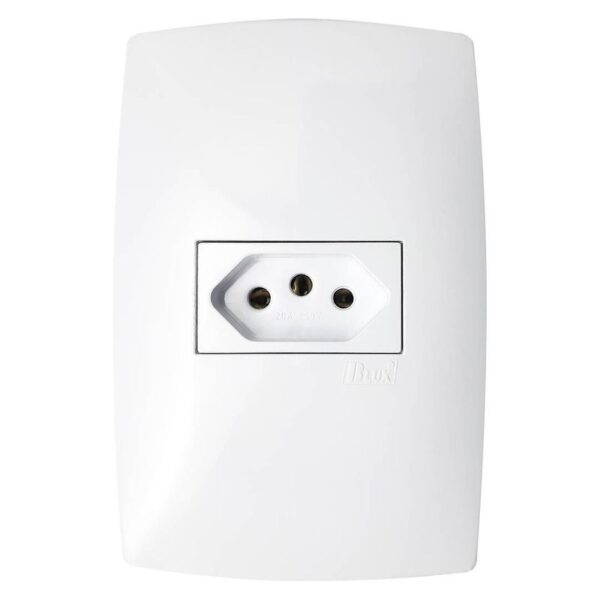 CONJUNTO 1 TOMADA 2P+T 20A HORIZONTAL HOME BCO B.LUX