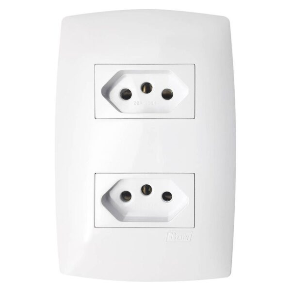 CONJUNTO 2 TOMADA 2P+T 20A HORIZONTAL HOME BCO B.LUX