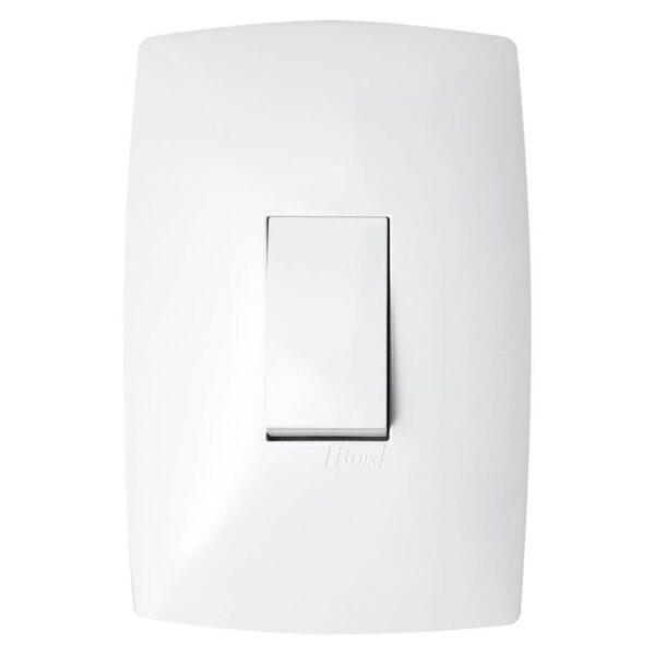 CONJUNTO 1 INTERRUPTOR SIMPLES VERT. C/ PLACA HOME BCO B.LUX