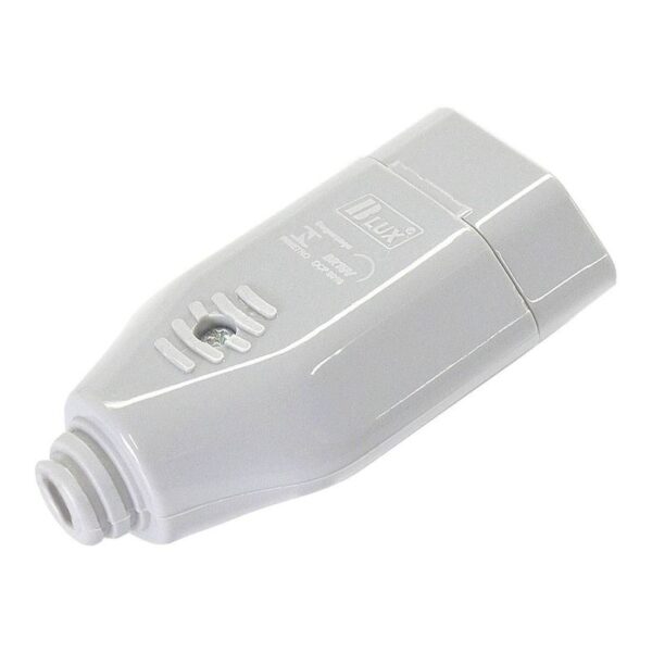 PLUGUE FEMEA 180 2P+T 10A CINZA B.LUX