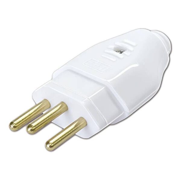 PLUGUE FEMEA 180 2P+T 10A BRANCA B.LUX