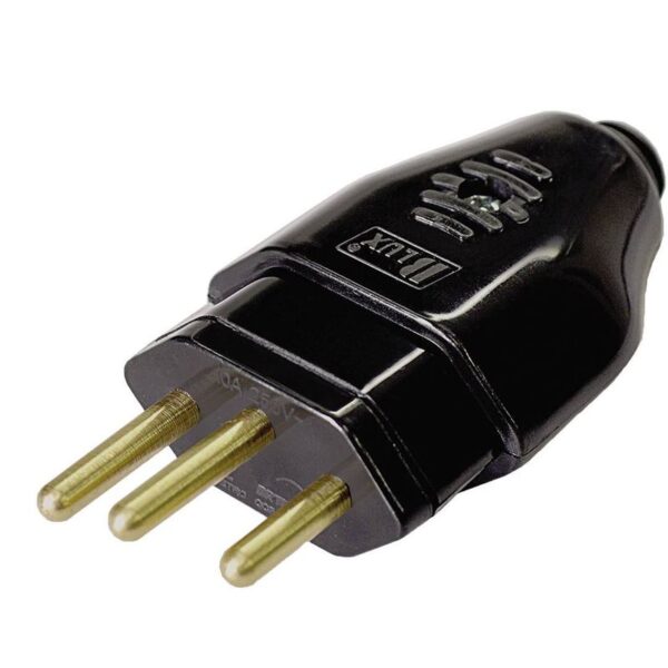 PLUGUE MACHO 180 2P+T 10A PRETO B.LUX