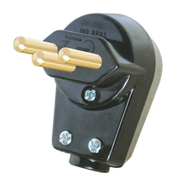 PLUGUE MACHO 90 2P+T 10A PRETO B.LUX