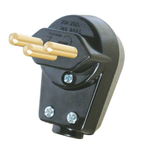 PLUGUE MACHO 90 2P+T 20A PRETO B.LUX