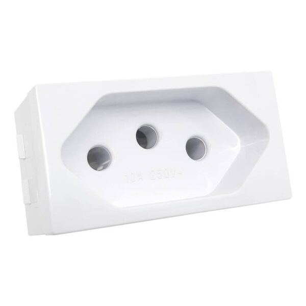 MODULO TOMADA 10A 2P+T BRANCO HOME B.LUX