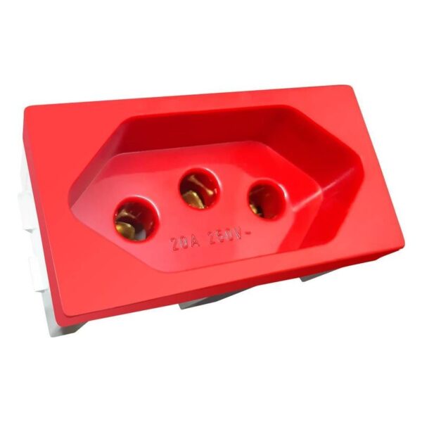 MODULO TOMADA 2P+T 20A HOME VERMELHO B.LUX