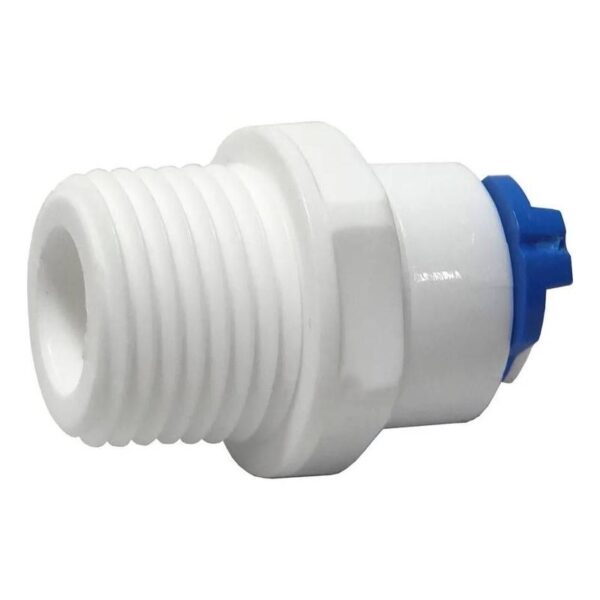 ADAPTADOR RETO ENGATE RAPIDO T3/8 C/ ROSCA MACHO 1/2 BCO ACQUABIOS