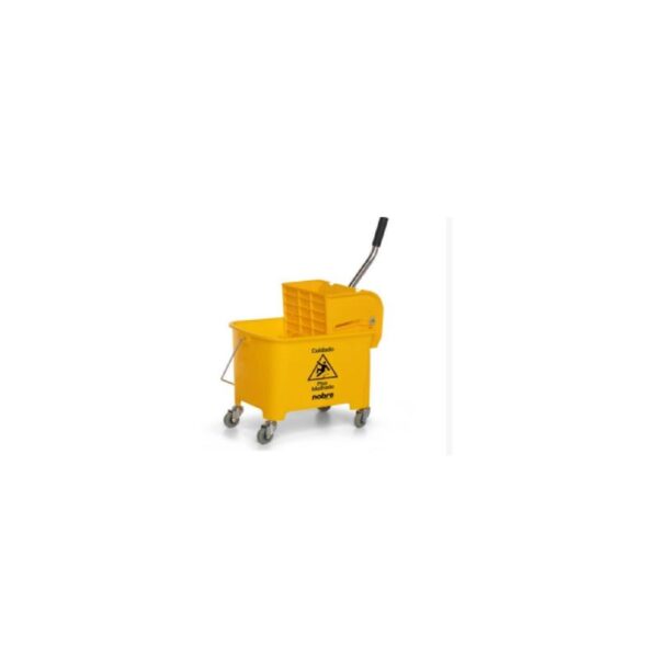 CARRO BALDE C/ DIVISOR DE AGUA E ESPREMEDOR AMARELO 20L NOBRE