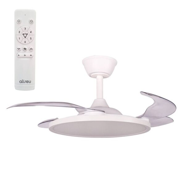 VENTILADOR DE TETO RETRATIL  C/ CONTROLE REMOTO BIVOLT BCO COSMOS ALISEU