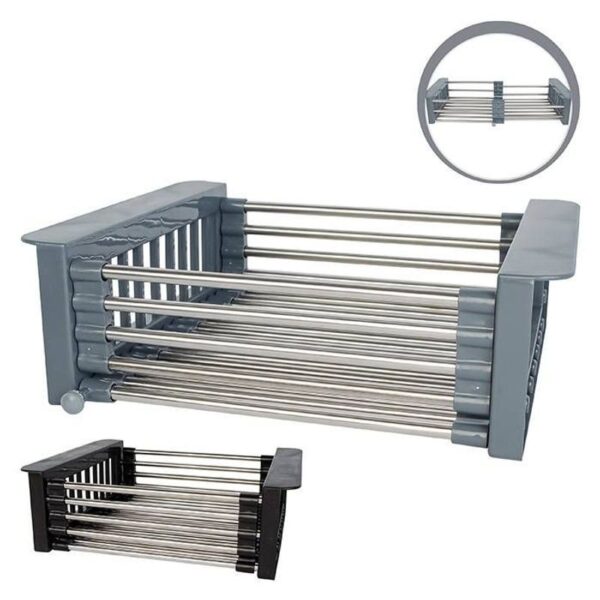 CESTO ORGANIZADOR AJUSTAVEL ALUMINIO 27 A 45X9X16CM ZEIN IMPORT
