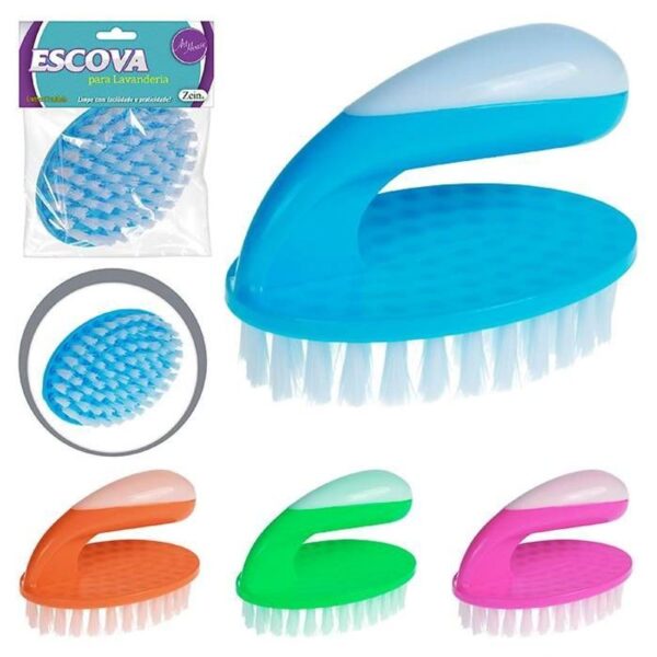 ESCOVA LAVANDEIRA C/ CABO 10,5X7X7CM CORES SORTIDAS ZEIN IMPORT