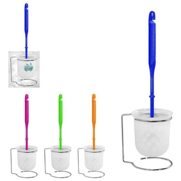 ESCOVA SANITARIA C/ BASE PLAST E SUP ARAMADO CORES SORTIDAS ZEIN IMPORT